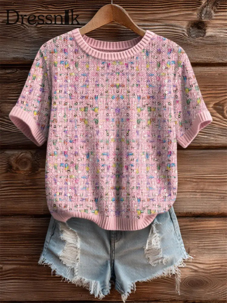 Frauen Brustkrebs Karo T Shirts Rosa / S