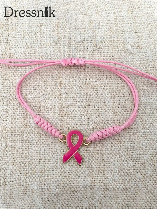 Frauen Brustkrebs rosa verstellbares Armband Rosa / EINS