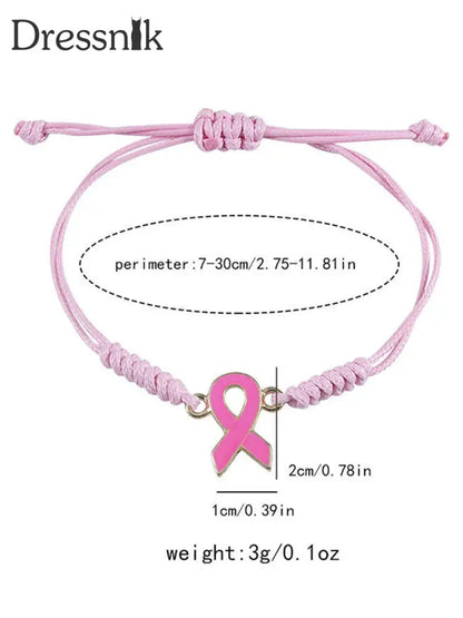 Frauen Brustkrebs rosa verstellbares Armband Rosa / EINS