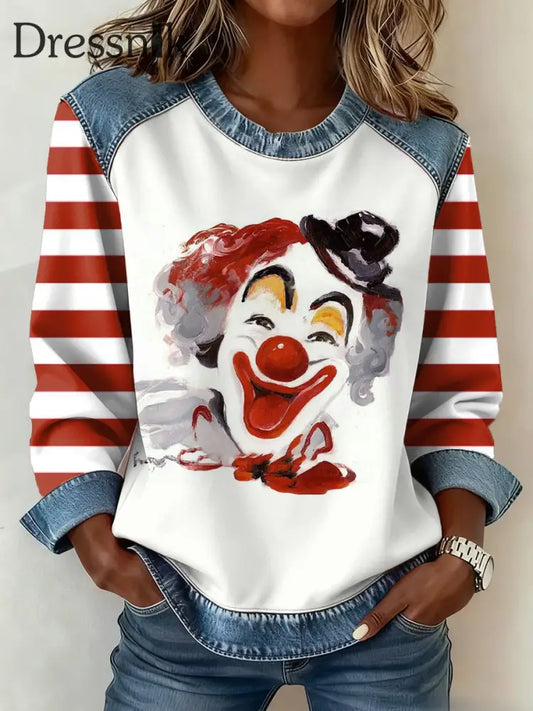 Frauen Deutschland Köln Karneval Muster Patchwork Kunst Sweatshirt als bild / S