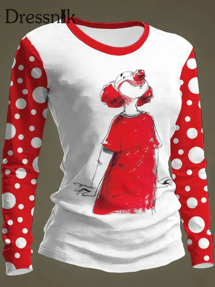 Frauen Deutschland Köln Karneval Print lässig Langarm T-Shirt als bild / S