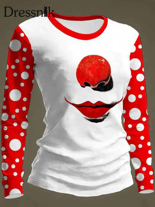 Frauen Deutschland Köln Karneval Print lässig Langarm T-Shirt Weiß / S