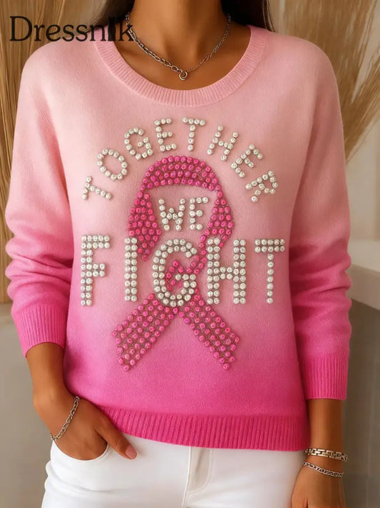 Frauen kämpfen gemeinsam gegen Pink Ribbon Tops Rosa / S
