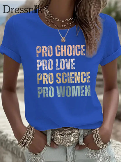 Frauen Pro Choice kurz ärmel iges T Shirt Blau / S
