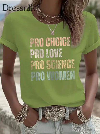 Frauen Pro Choice kurz ärmel iges T Shirt Grün / S