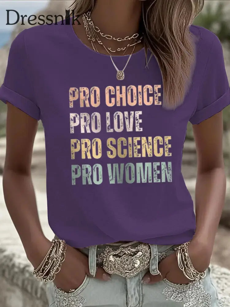 Frauen Pro Choice kurz ärmel iges T Shirt Lila / S