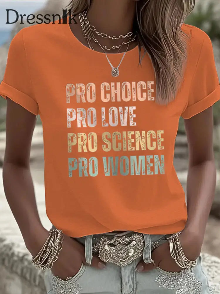 Frauen Pro Choice kurz ärmel iges T Shirt Orange / S