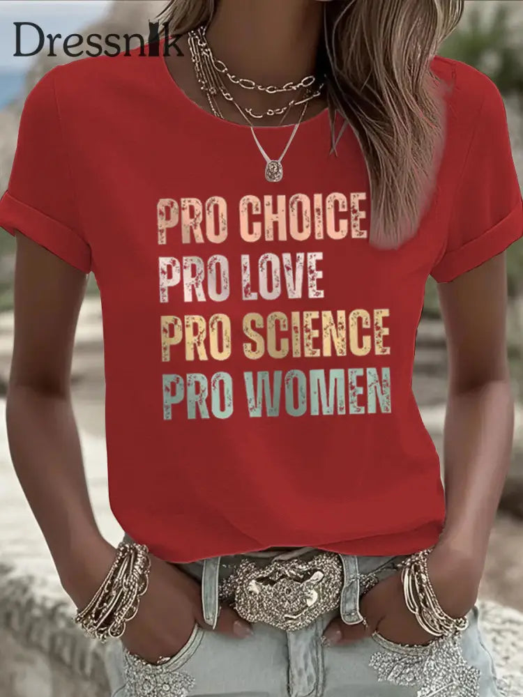 Frauen Pro Choice kurz ärmel iges T Shirt Rot / S
