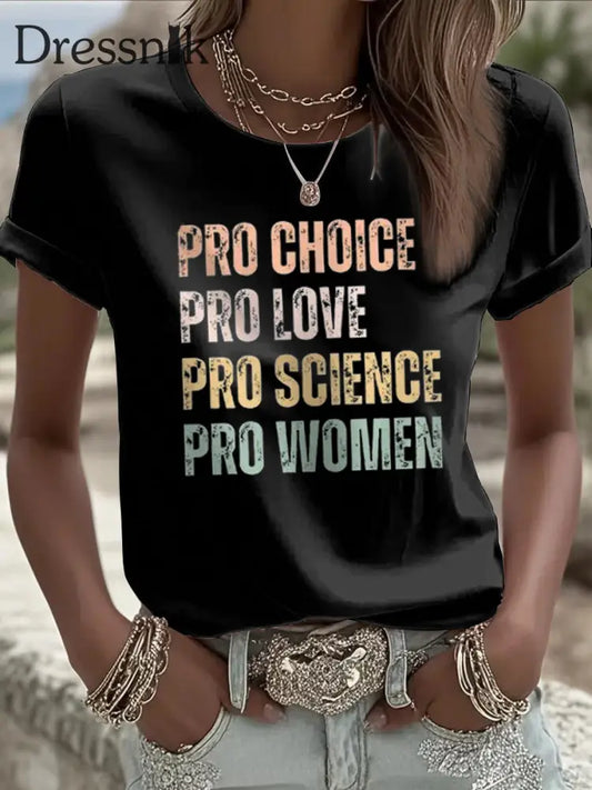 Frauen Pro Choice kurz ärmel iges T Shirt Schwarz / S