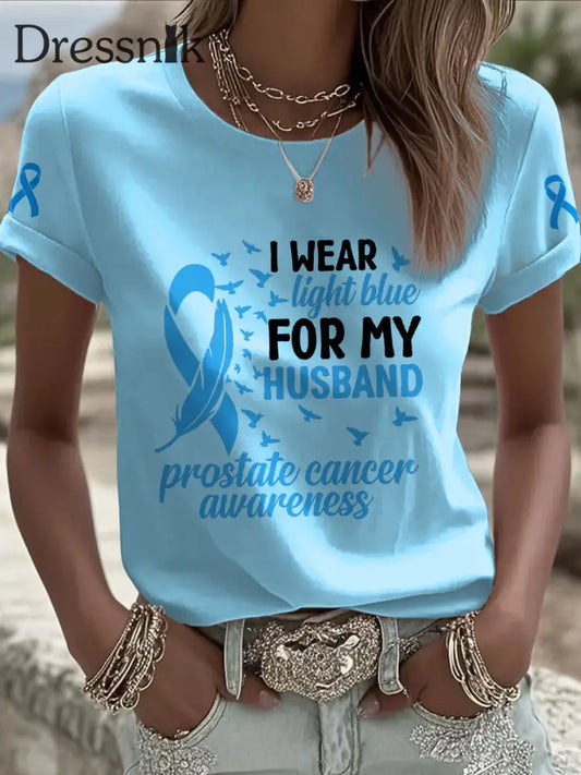 Frauen Prostata krebs Bewusstsein Frau T Shirt hellblau / S