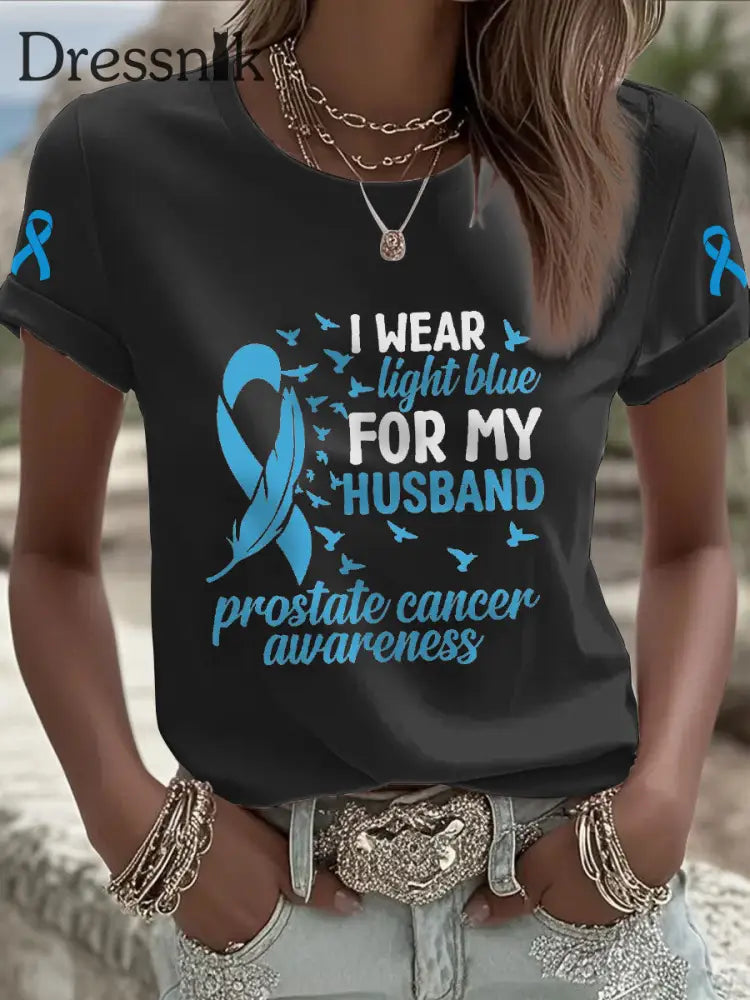 Frauen Prostata krebs Bewusstsein Frau T Shirt schwarz / S