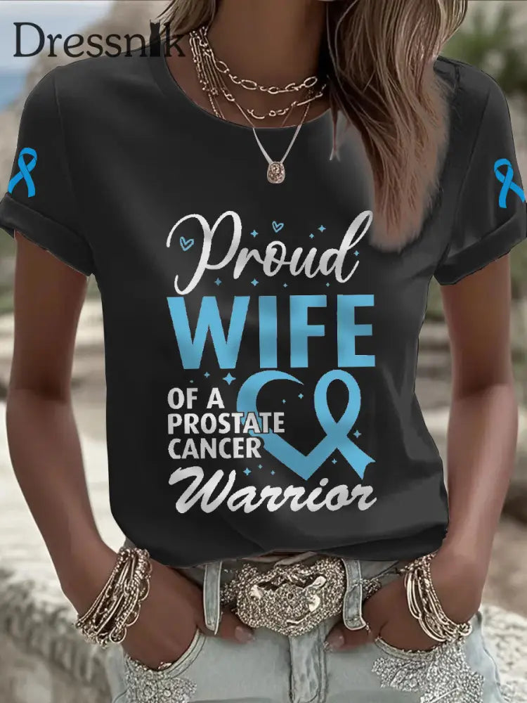 Frauen Prostata krebs Bewusstsein Frau T Shirt schwarz / S
