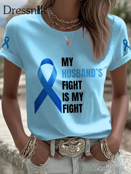 Frauen Prostata krebs Bewusstsein Frau T Shirts Himmelblau / S