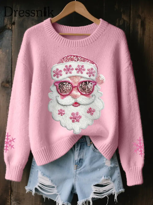 Frauen rosa Weihnachts mann Tops Rosa / S