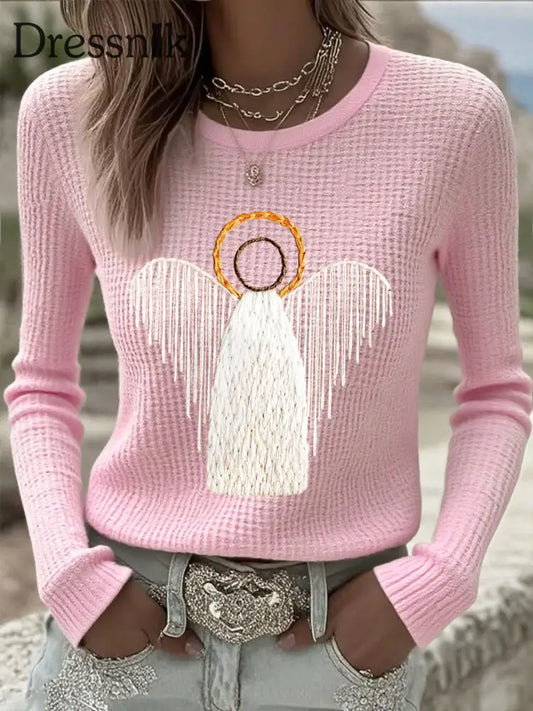 Frauen Weihnachten Jesus Krippe Tops Rosa / S