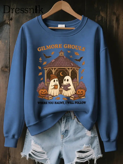 Frauen wo Sie verfolgen werde ich dem Druck folgen Sweatshirt Blau / S