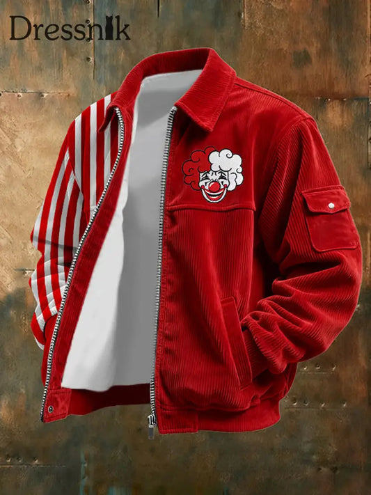 Freizeit jacke mit Kölner Karnevals druck für Herren Rot / S