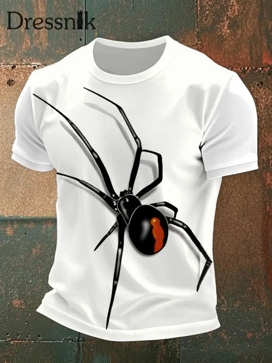 Freizeit-T-Shirts mit Spinnen druck für Männer Weiß / S