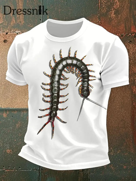 Freizeit-T-Shirts mit Tausend füßler druck für Männer Weiß / S