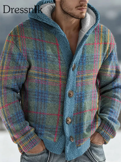 Geometrische Kunst Cardigan Herren bekleidung blau / S