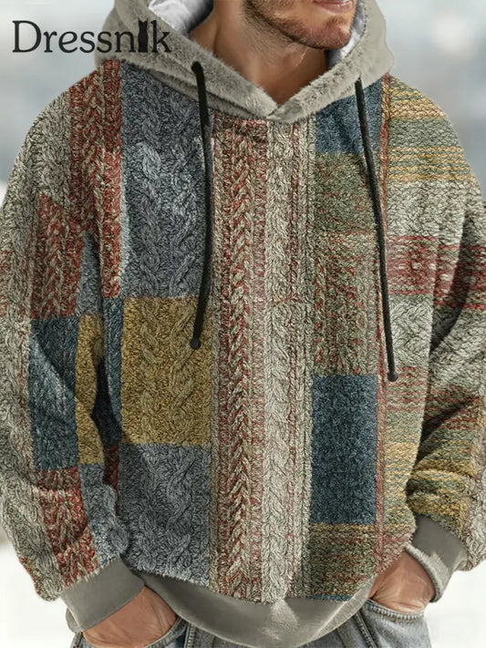 Geometrische Kunst Flanell Hoodie für Männer als bild / S