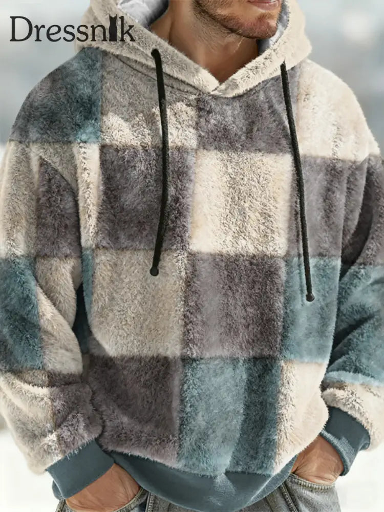 Geometrische Kunst Flanell Hoodie für Männer als bild / S