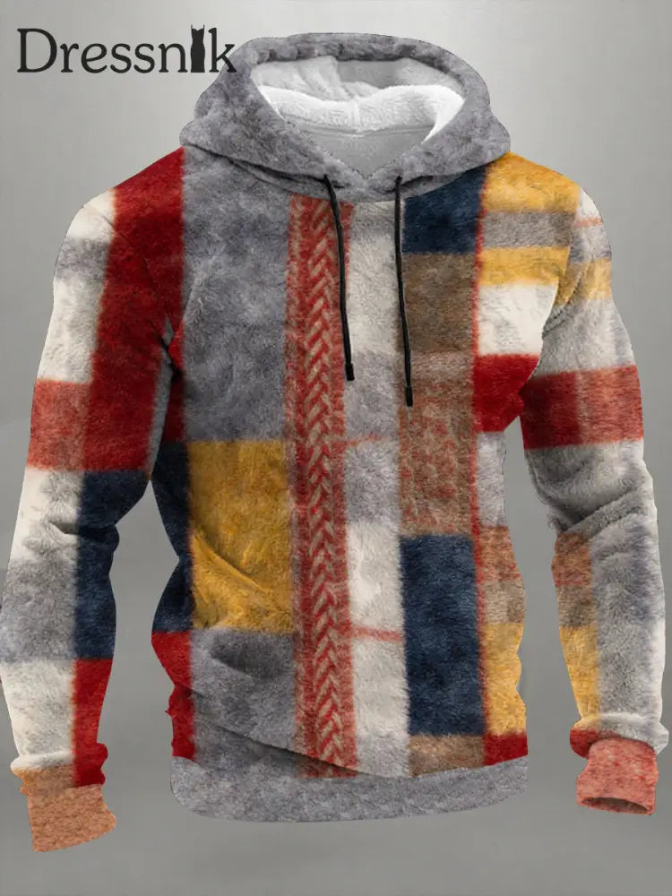 Geometrische Kunst Flanell Hoodie für Männer als bild / S