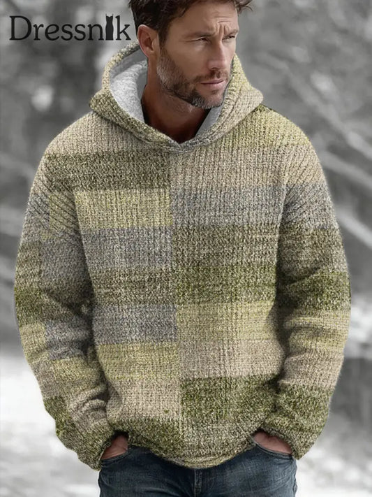 Geometrische Kunst Hoodie für Männer Mischfarbe / S