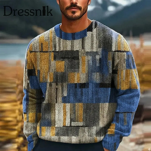 Geometrischer Kunst pullover für Männer als bild / S
