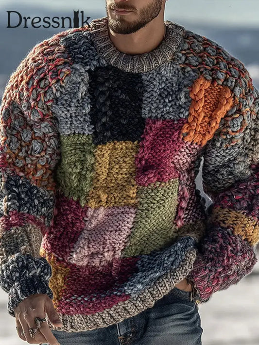 Geometrischer Kunst pullover für Männer als bild / S