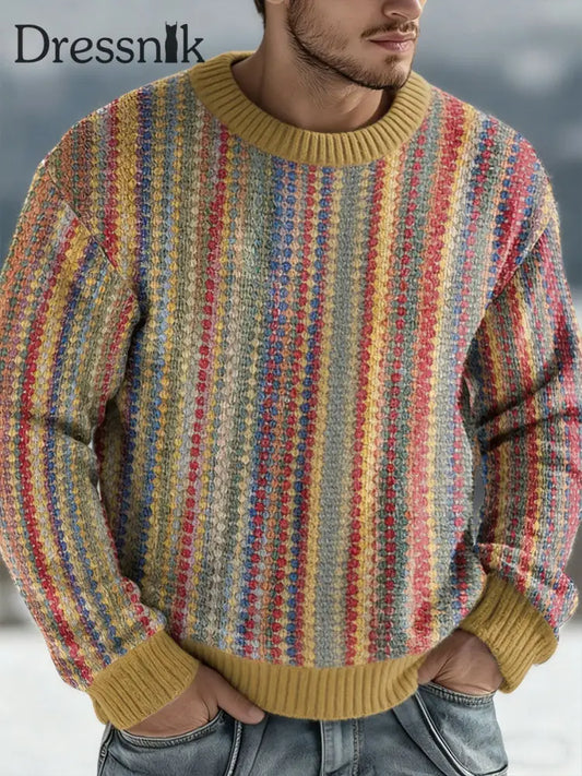 Geometrischer Kunst pullover für Männer Mischfarbe / S