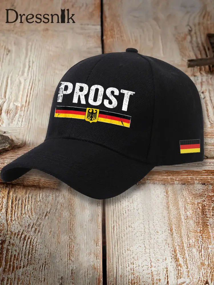 German Beer Day Prost Printed Hat Black / JM