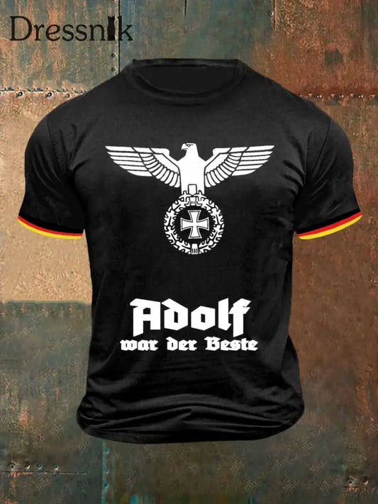 Herren Adlf waren beste Print Vintage Mode Kurzarm T-Shirt bunt / S