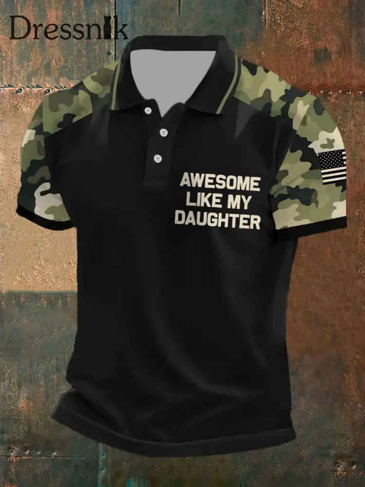 Herren Awesome Like My Daughter Tops Schwarz / S