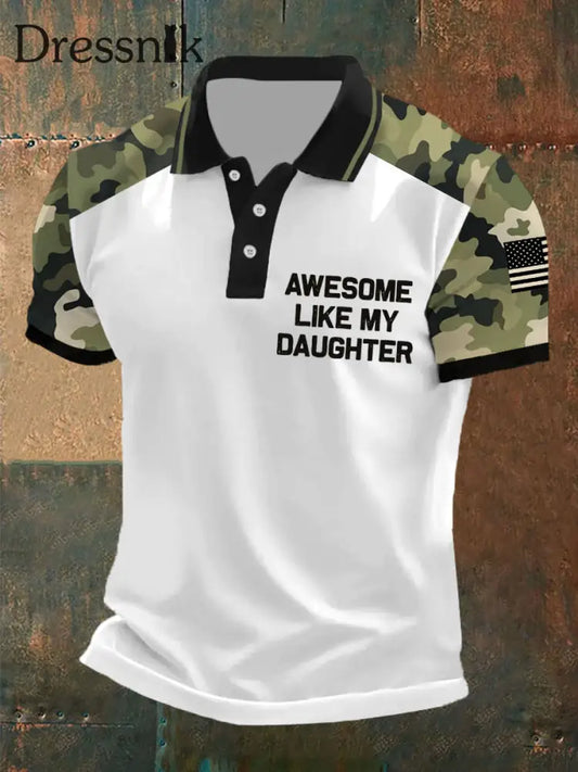 Herren Awesome Like My Daughter Tops Weiß / S