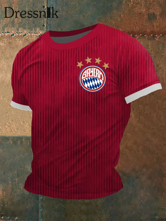 Herren Bayern München T-Shirt mit kurzen Ärmeln Rot / S