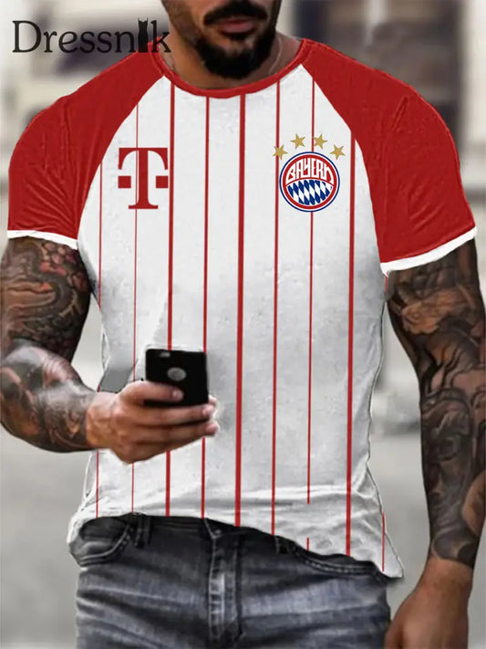 Herren Bayern München T-Shirt mit kurzen Ärmeln Rot / S