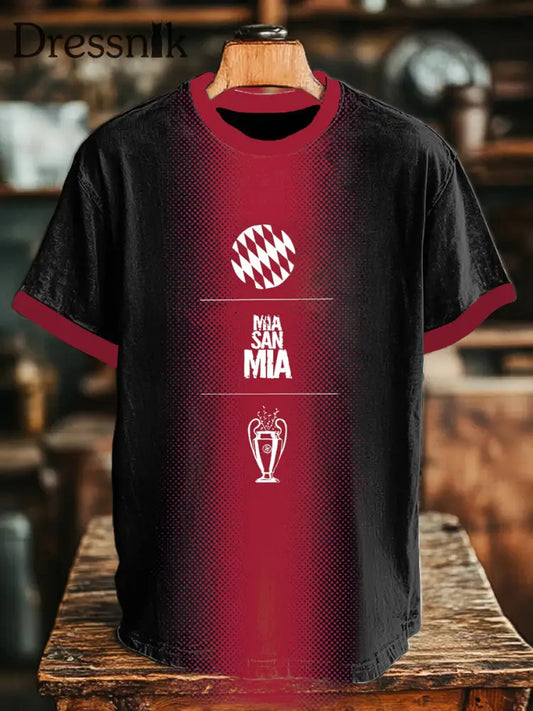 Herren Bayern München T-Shirt mit kurzen Ärmeln Rot / S