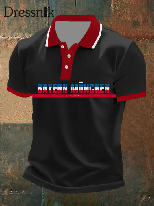 Herren Bayern München T-Shirt mit kurzen Ärmeln Schwarz / S
