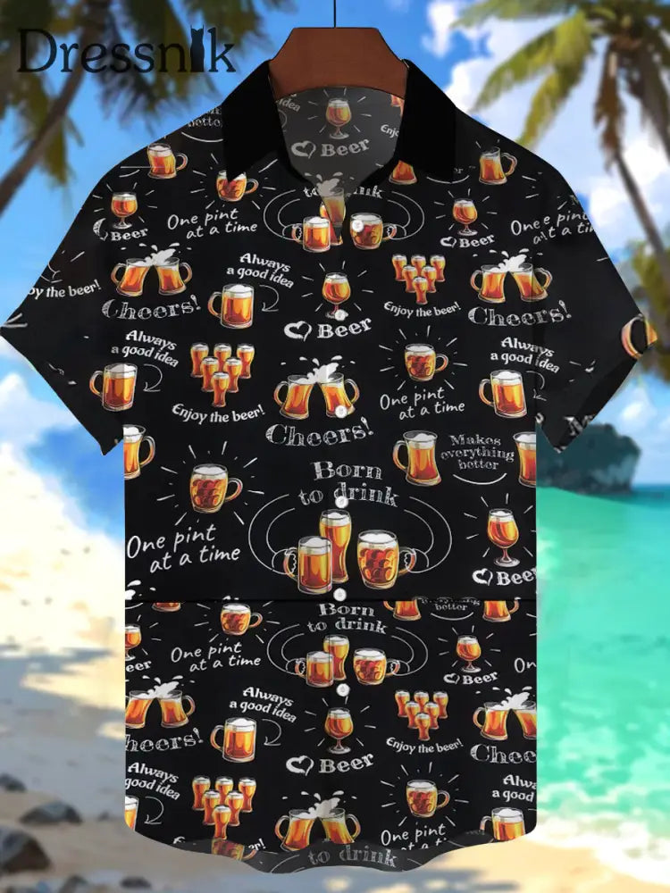 Herren Bier Hawaii Hemden als bild / S