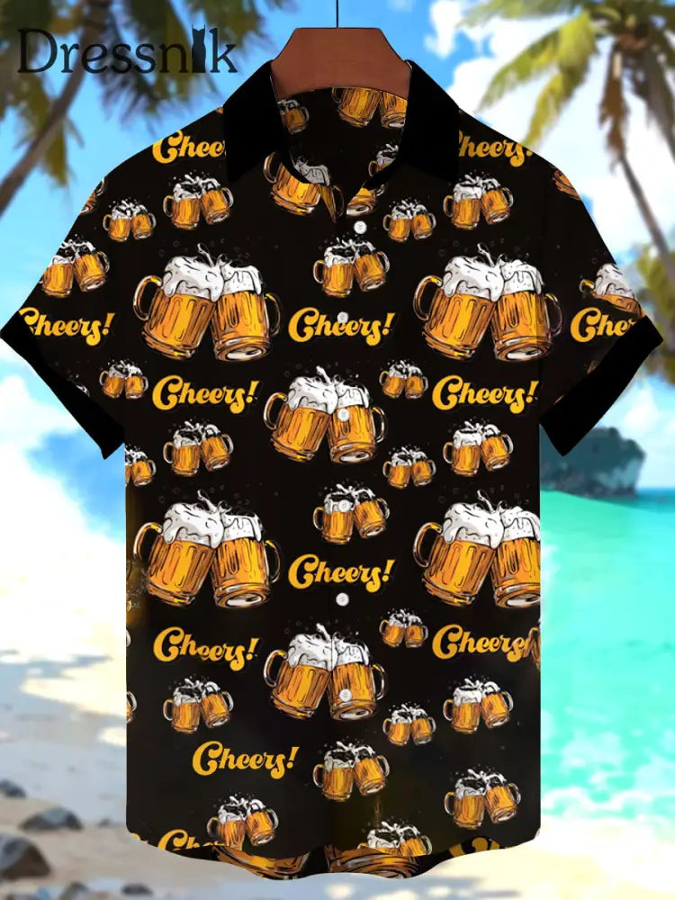 Herren Bier Hawaii Hemden als bild / S