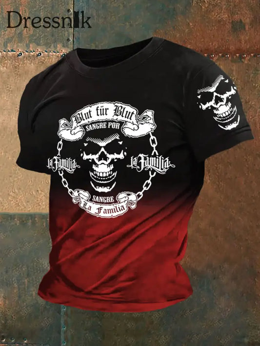 Herren Blut für Blut T-Shirt mit kurzen Ärmeln Rot / S