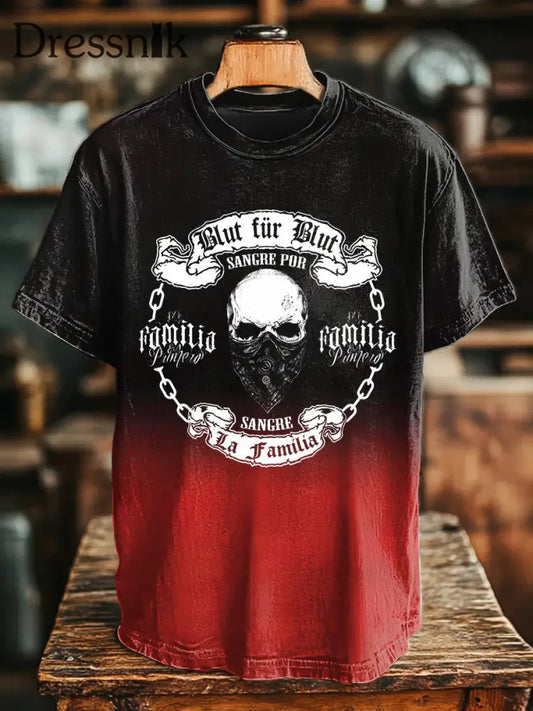 Herren Blut für Blut T-Shirt mit kurzen Ärmeln Rot / S