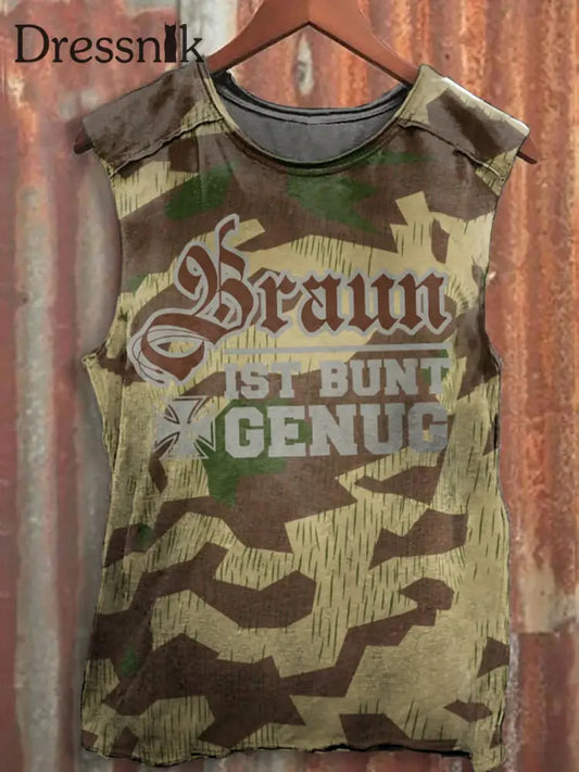 Herren Braun ist bunt genug bedruckte Schläger weste als bild / S