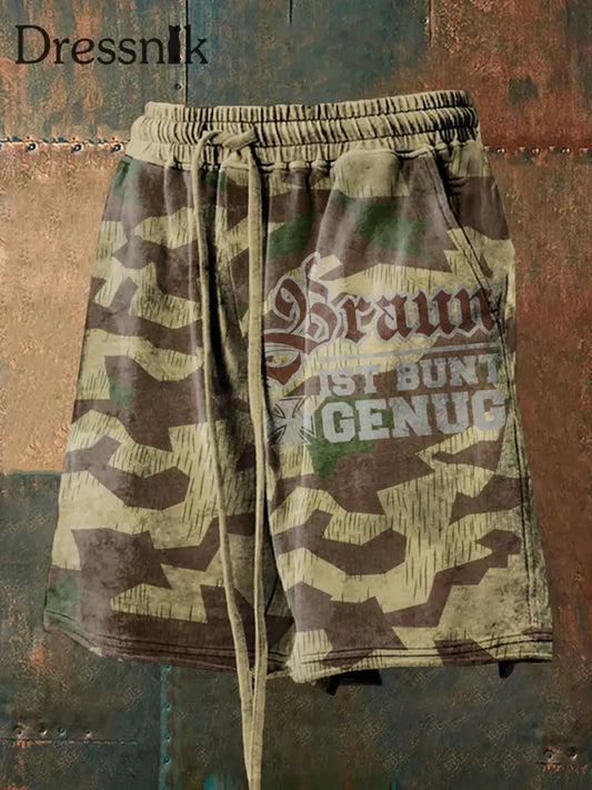 Herren Braun ist bunt genug bedruckte Shorts Braun / S