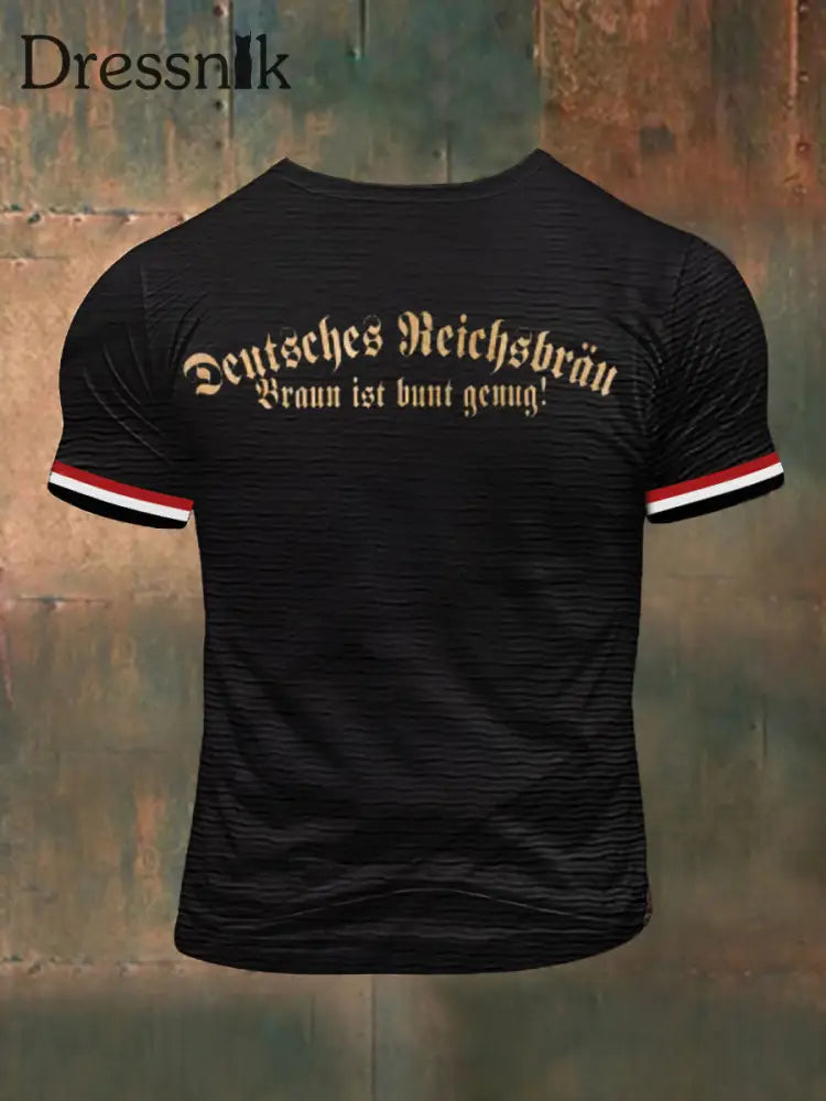 Herren Braun ist bunt genug bedrucktes Kurzarm-T-Shirt