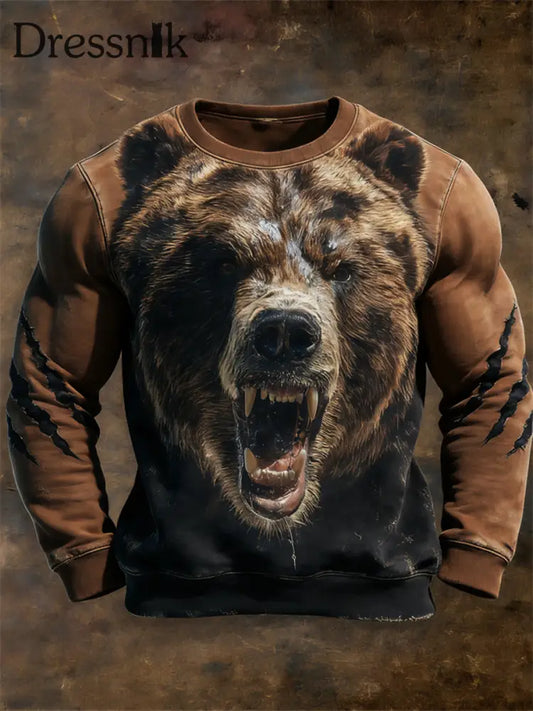 Herren Braunbär Sweatshirt mit Rundhals ausschnitt als bild / S