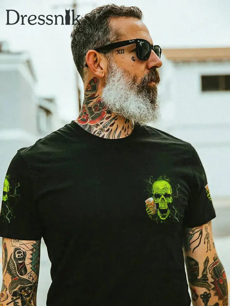 Herren BRING BIER MIT VOLLSTÄNDIGER DRUC Bedrucktes T-Shirt