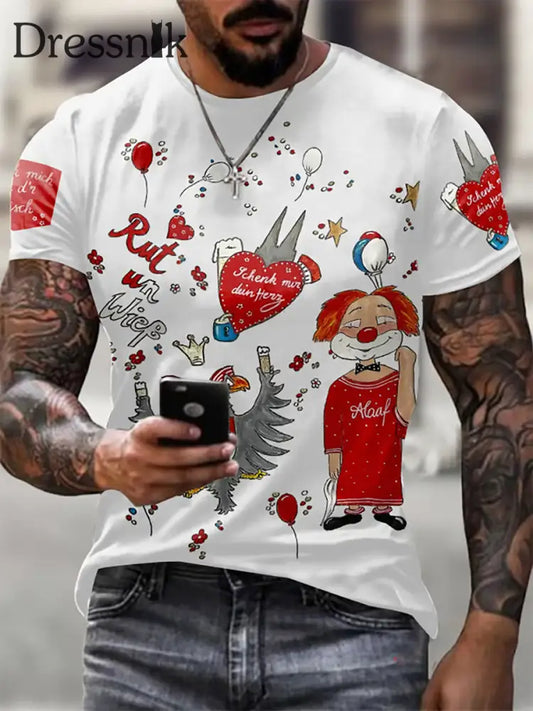 Herren Cologne Carnival Lässige kurze Ärmel T-Shirt Weiß / S