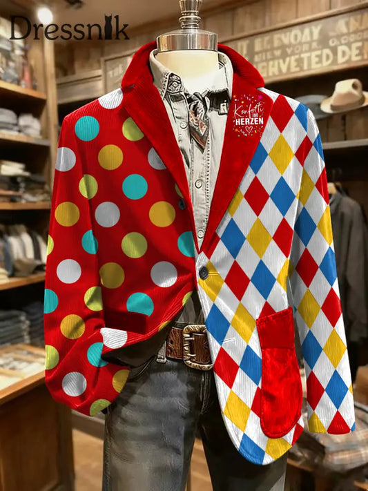 Herren Cologne Carnival Print Casual Anzüge als bild / S